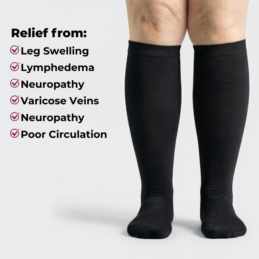 Wide Compression Socks For Pain Relief